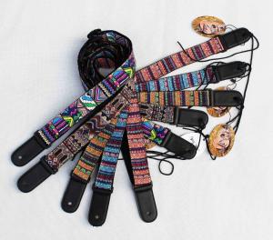 China 120-180 Cm Classic Personalised Guitar Strap Dye Sublimation Printed Logo on sale