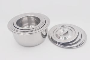 Wholesale 8pcs Wholesale stainless steel cooking pans no-magenic soup bowl with luxury lid for kitchen from china suppliers