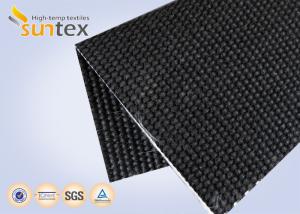 Wholesale 0.8mm Black Stainless Steel Wire Reinforced Pu Coated Intumescing Fire Barriers Fabric from china suppliers