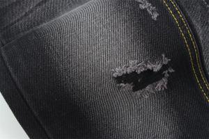 Wholesale 11oz Denim Fabric Rigid 56%C 44%P Black And Black Backside Full Width 180cm from china suppliers
