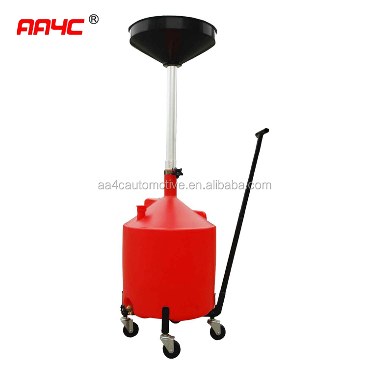 75L waste oil drain tank with trolly