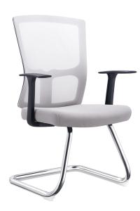 Wholesale Mesh Back White Non Wheeled Office Chairs , Office Meeting Room Chairs Durable from china suppliers