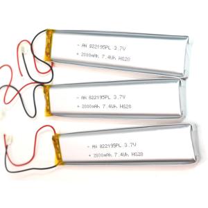 Wholesale Slim PL822195 2000mAh 7.4Wh 3.7 Volt Battery Pack from china suppliers
