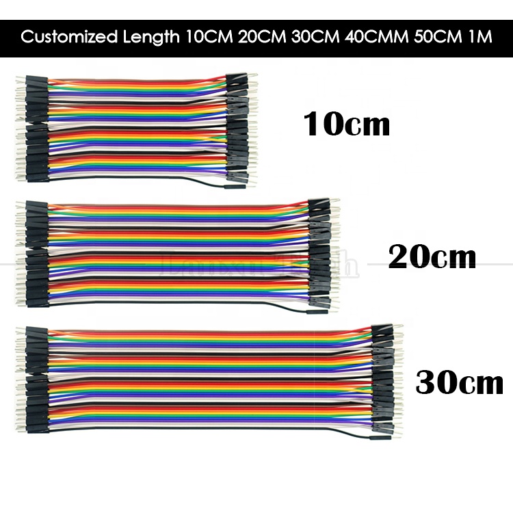 10cm 20cm 30cm Female to Female Male to Male 40 Pin Dupont Connector Breadboard GPIO Jumper Wires for Arduino Raspberry Pi