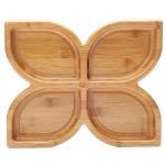 Multifunctional Bamboo Serving Tray Wooden Serving Platters Contemporary Style
