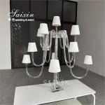 Crystal Candelarba With Shade Candle Holder For Centerpieces