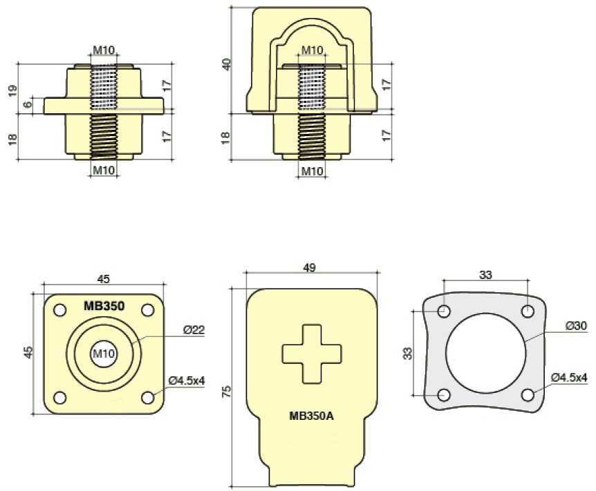 PowerSyntax High Current Lithium Battery Connector 350A Part No MB350SIO