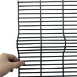 358 Burglar Fence Black Welded Wire Mesh Fencing Panels High Security
