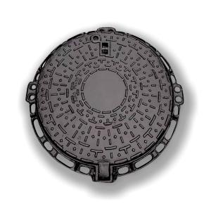 China EN124 A15 Cast Iron Manhole Cover , 580mm Circular Inspection Chamber Cover on sale