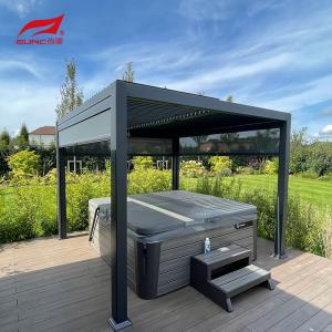 Wholesale Windproof Motorized Louvered Aluminum Pergola Outdoor Garden Roller Blinds from china suppliers
