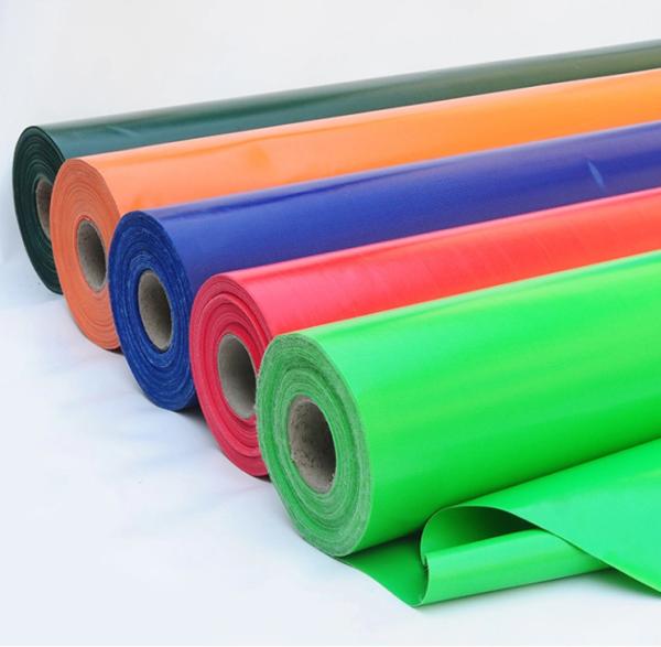 100% Polyester PVC Coated Fabric Plastic PVC Vinyl Tarpaulin Roll For Truck