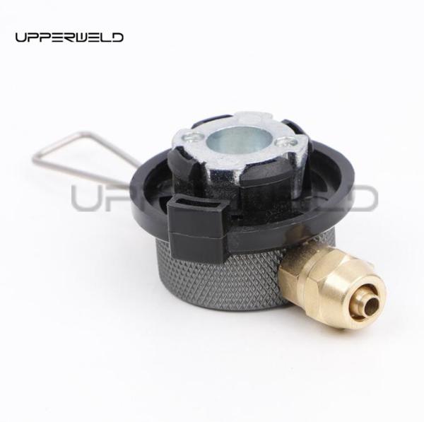 Black One-piece Gas Stove Cassette Regulating Valve Gas Tank Connector Switching