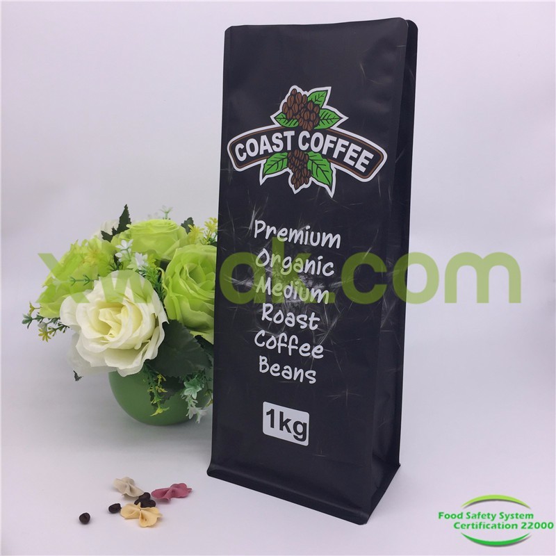 Custom Printed Flat Bottom Gusset Bags , Stand Up Aluminium Foil Flat Bottom Pouch