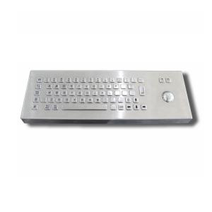 China Desk Top Waterproof IK07 IP65 Stainless Steel Keyboard With Trackball on sale