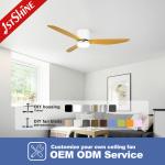 1stshine LED Ceiling Fan Low Ceiling DC Motor 3 Color Blades Water Transfer