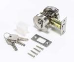 Zinc Body Brass Cylinder Circle Deadbolt Lock Satin Nickel