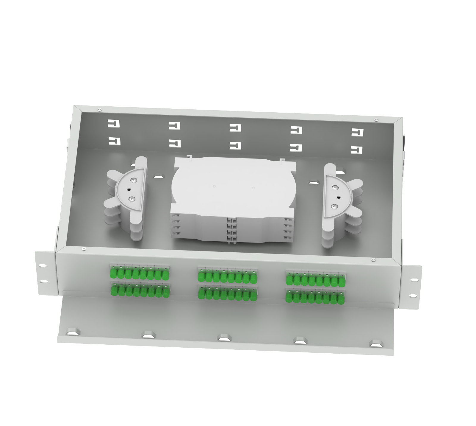 FC APC Optical Distribution Frame 48 Ports 19 Inch Patch Panel Ideal for FTTX and Network