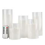 Yellow Light LED Pillar Candles For Home Decoration Battery 2 X AA Battery
