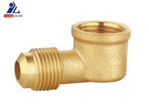 China Female X Male Natural Color ISO228 Threaded Brass Elbow Fitting Brass Fitting on sale