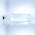 Glass Collar Glass Bottle For Alcoholic Beverages 750 ml with Cork Sealing Flint