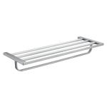 Wall Mounted Bathroom Towel Shelf Stainless Steel Bath Towel Rack Matte Black