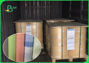Wholesale Biodegradable Food Grade Printed Straw Paper Roll Stripe Color / Customized Color from china suppliers