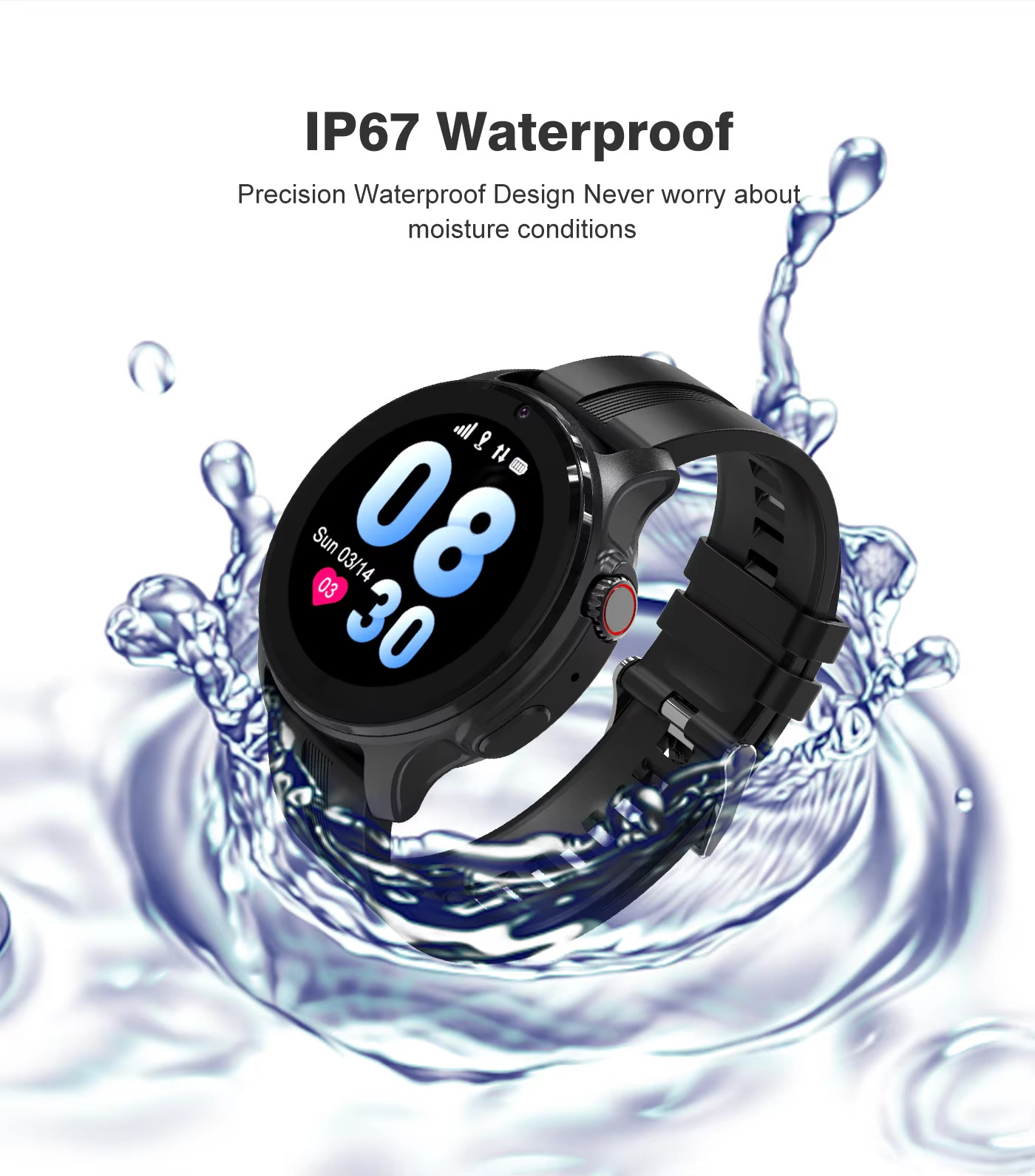 Digital Wrist Childrens Tracker Watch Two Way Video Calling LT46 GEO Fence For Teenager