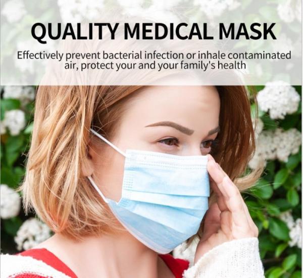 Skin Friendly Non Woven Disposable Medical Surgical Mask with CE standard