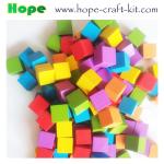 Natural color multi-colored colorful wooden wheels round wood blocks with holes