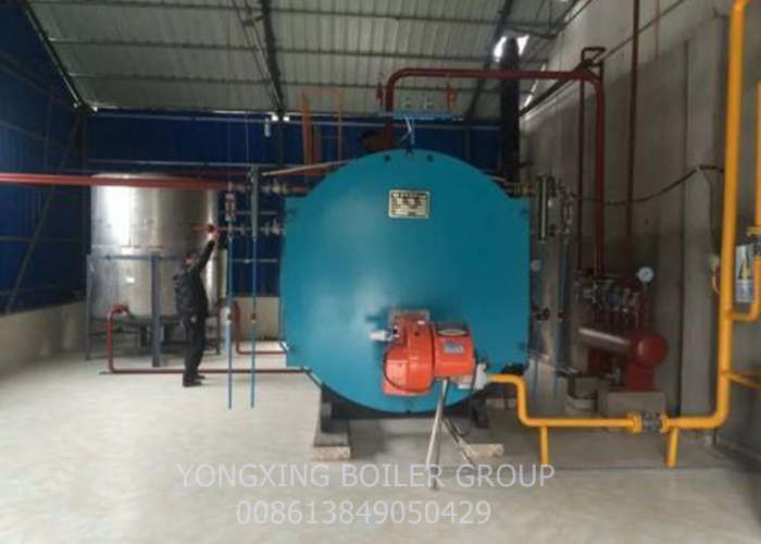 3 Ton Industrial Gas Fired Boiler / Horizontal Three Return Gas Steam Boiler