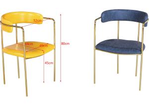 Wholesale High Back 52cm 49cm Gilded Faux Leather Dining Chairs from china suppliers