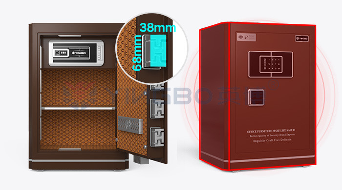 2.5 Cu Ft Biometric fingerprint lock Home Safe box Anti -Theft YB/N6-68
