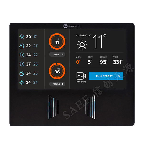 1024x600 Dots 7 Inch TFT LCD Module Touch 50 PINs IPS Full Viewing Angle