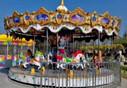 Commercial Theme Park Carousel Horse Ride Customize Color FRP Material