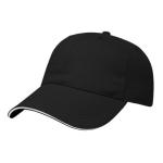 Flex Twill Structured Fitted Unisex Baseball Caps Black Color Custom Embroidered