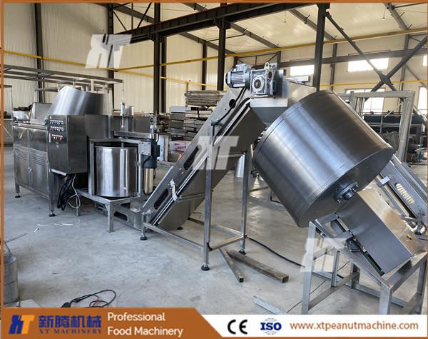 ISO Industrial Automatic Fryer Machine Hazelnut De Oiling Machine Seasoning