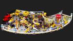 Cartoon Custom Indoor Playground Mechanical Truck Theme Indoor Childrens Park