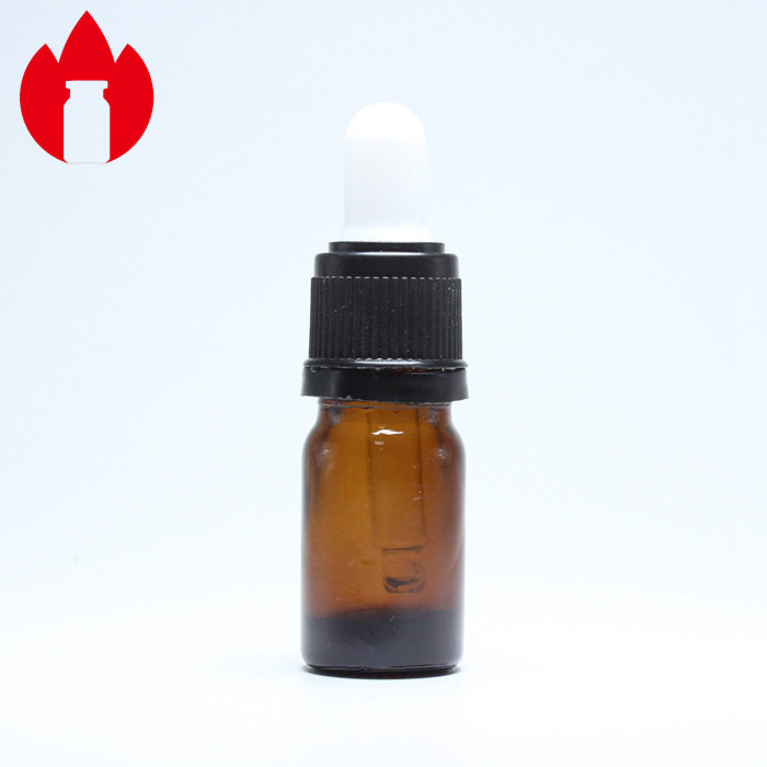 Amber Glass 5ml Essential Oil Bottles With Dropper Cap