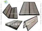 Convenient Folding Metal Bed Frame With Wooden Slats Single / Double Size