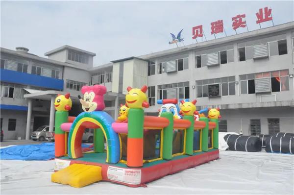 Colorful Jumping Inflatable Bounce House Bouncy Castle With Slide For Outdoor