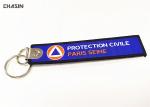 Personalized Embroidered Fabric Keychain Letter Jewelry Aviation Keyring