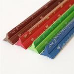 triangular rules made in stainless steel colored centimeter inches measuring
