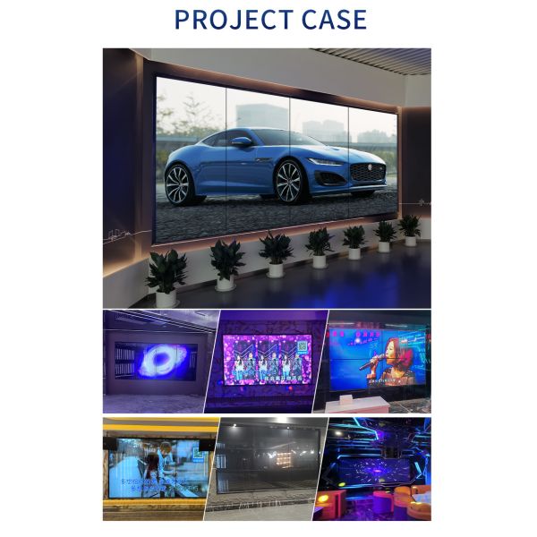Ultra-Narrow Bezel Splicing Screen Minimum Seamless 0.88mm Gap 4K UHD Image Black/Customize Video Wall