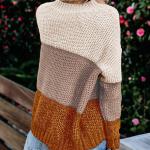 Long Sleeve Free Size for Customer Requirements Casual Thick Thread Color Block