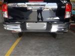 Black Chromed Car Rear Bumper Protector 218*24*17cm For Hilux Vigo 2004 - 2015