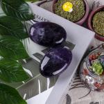 Natural Polished Amethyst Palm Stone Amethyst Pocket Gemstone Amethyst Worry