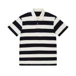 Summer 100% Cotton Polo Shirt Short Sleeve Unisex Multicolor Horizontal Striped