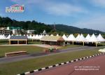 White Event Pagoda Gazebo Canopy Tent , Aluminum Frame Removable Equipment