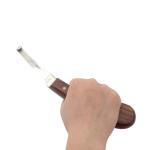 Professional Farrier Hoof Trimming Knife with Steel Blade and Wood Handle for