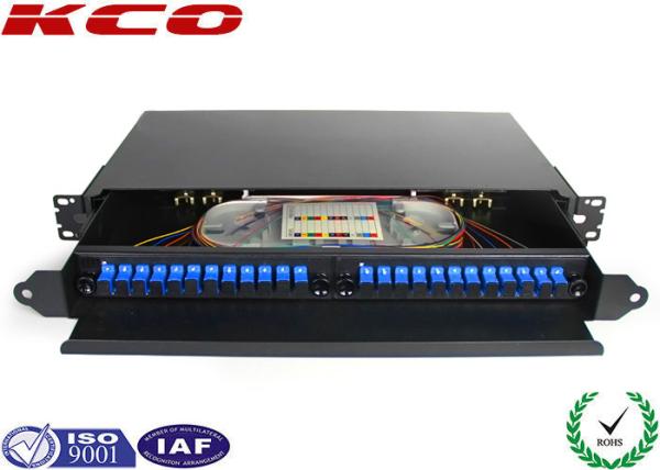 Sliding Type SC Fiber Optic Patch Panel /19'' Rack Mount 24 Port LC Fiber Patch
